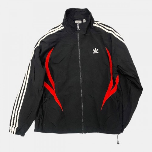 Adidas Originals Tribal Flame Track Jacket Μαύρο Κόκκινο /pre owned